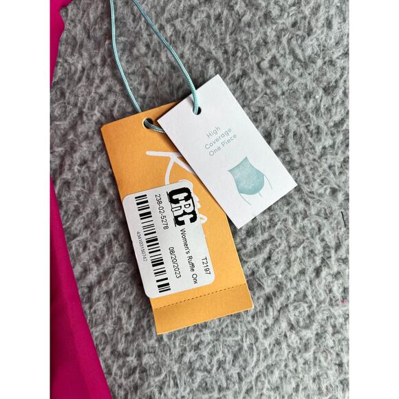 Kona Sol Swimsuit Womens XL Pink Padded One Piece Asymmetrical One Shoulder NWT - Picture 2 of 11